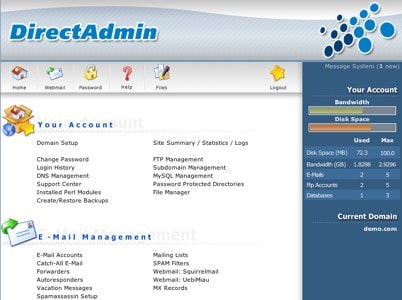 Direct Admin Hosting